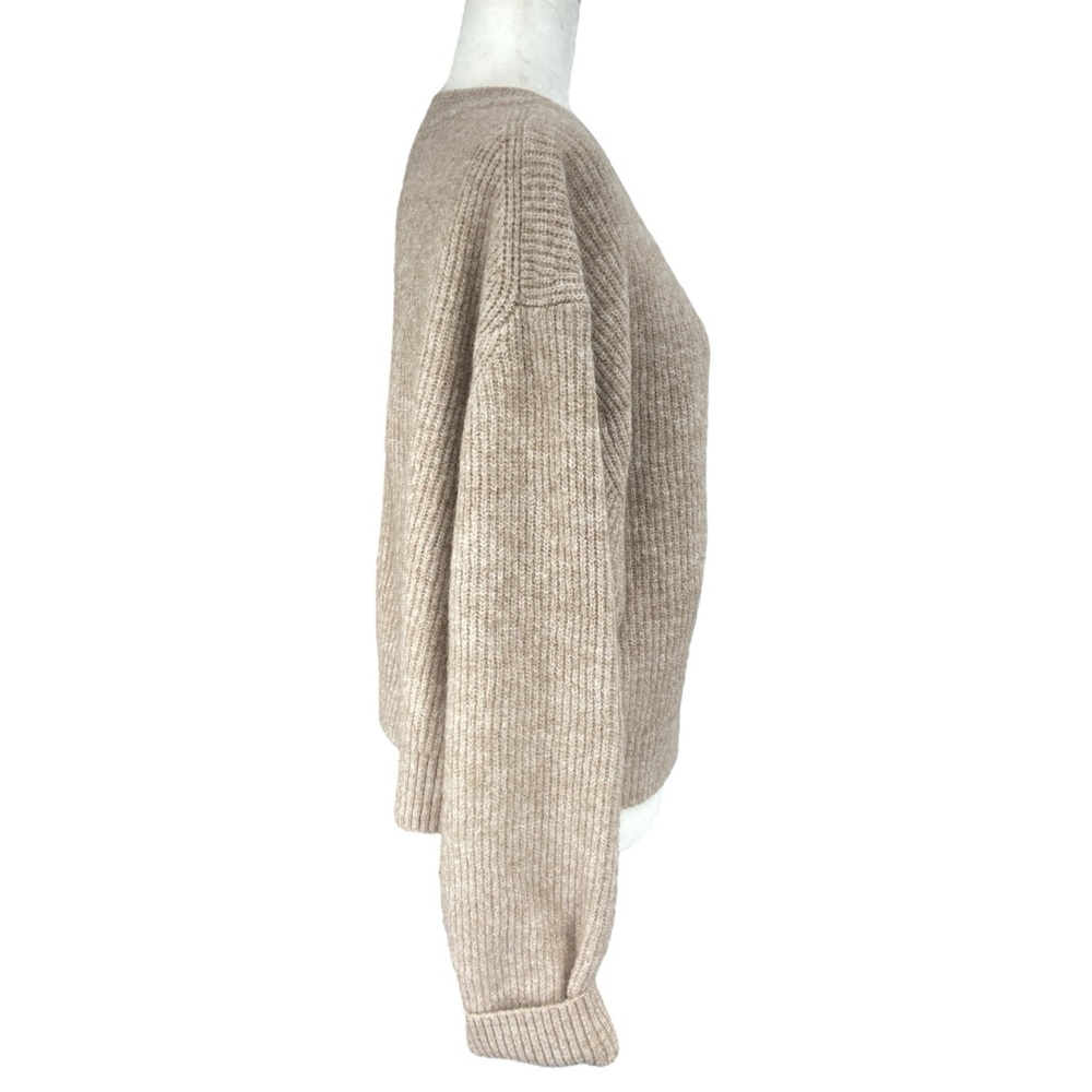 Weekday Swing Cardigan Oatmeal Mohair Wool Large - Picture 3 of 8